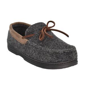 Wayland Square Slippers Moccasins NEW Mens S 6 7 Wool Memory Foam Non Slip Gray
